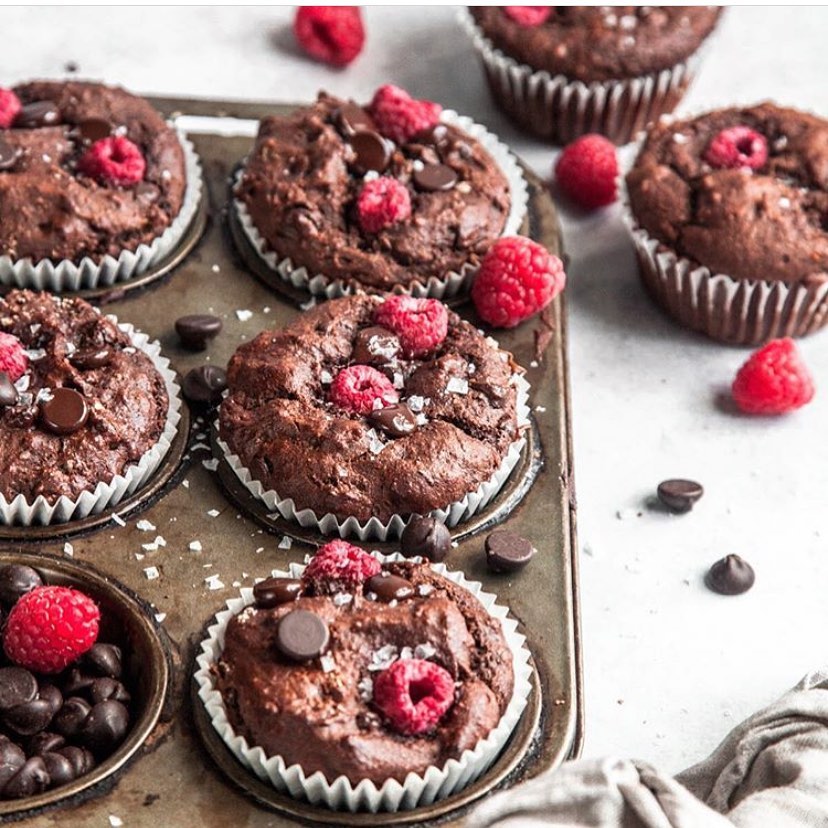 Grain-Free Chocolate Raspberry Muffins