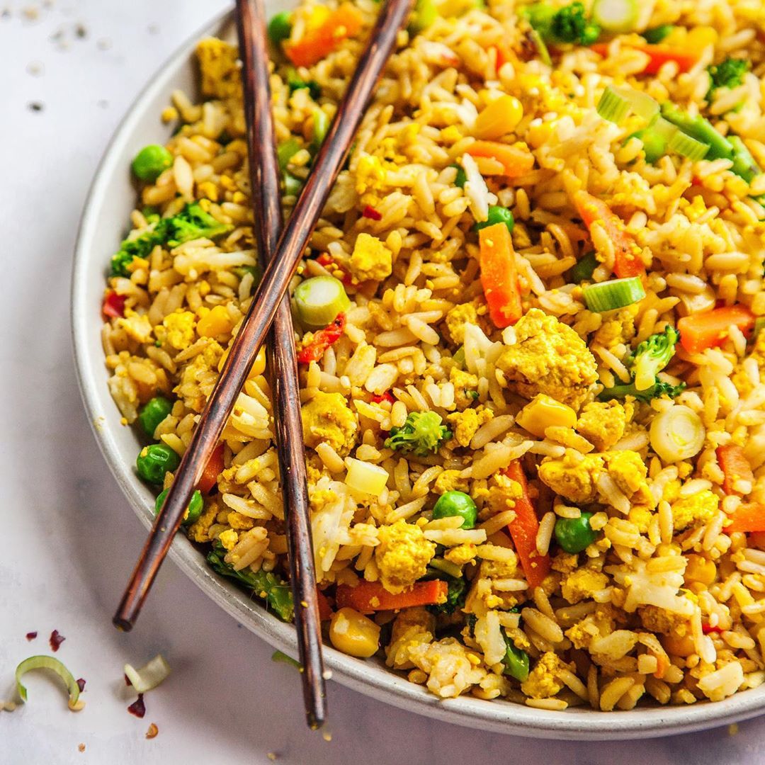 Easy Vegan Egg Fried Rice