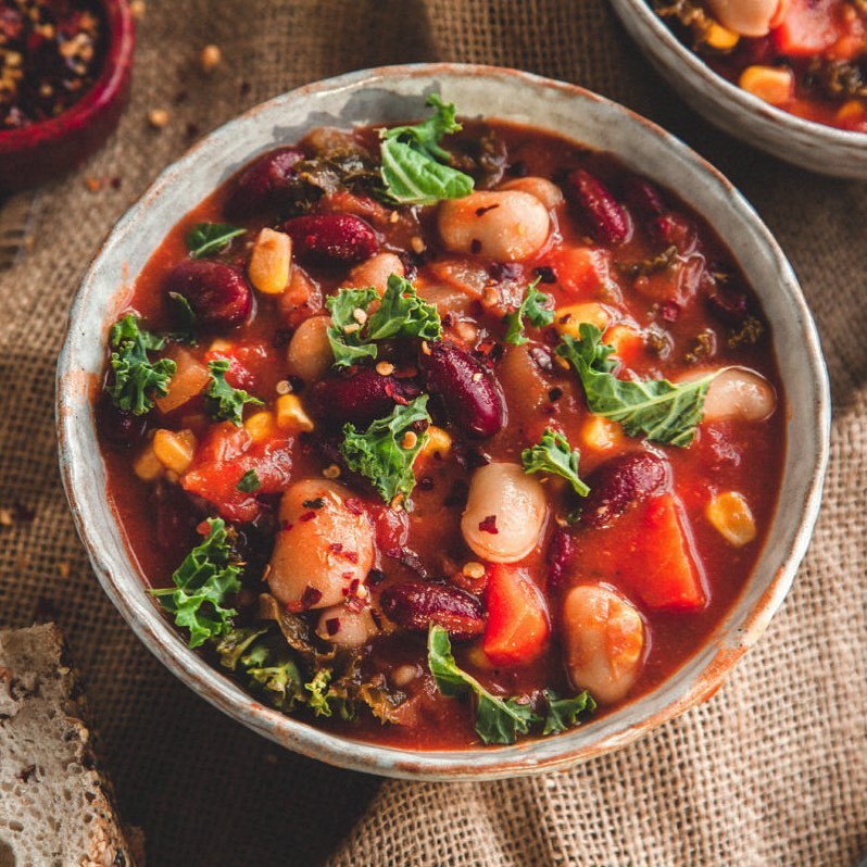 Store Cupboard Bean and Tomato Soup