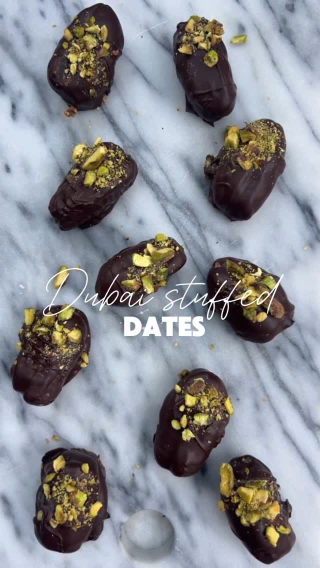 Stuffed Medjool Dates with Pistachio and Chocolate