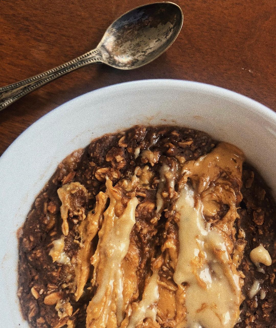 White Chocolate and Peanut Butter Baked Oats