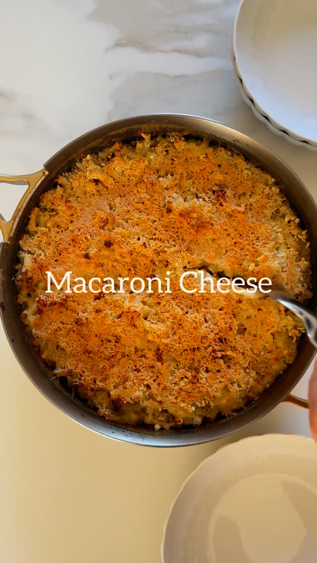 Mac and Cheese with Crispy Cheese Topping