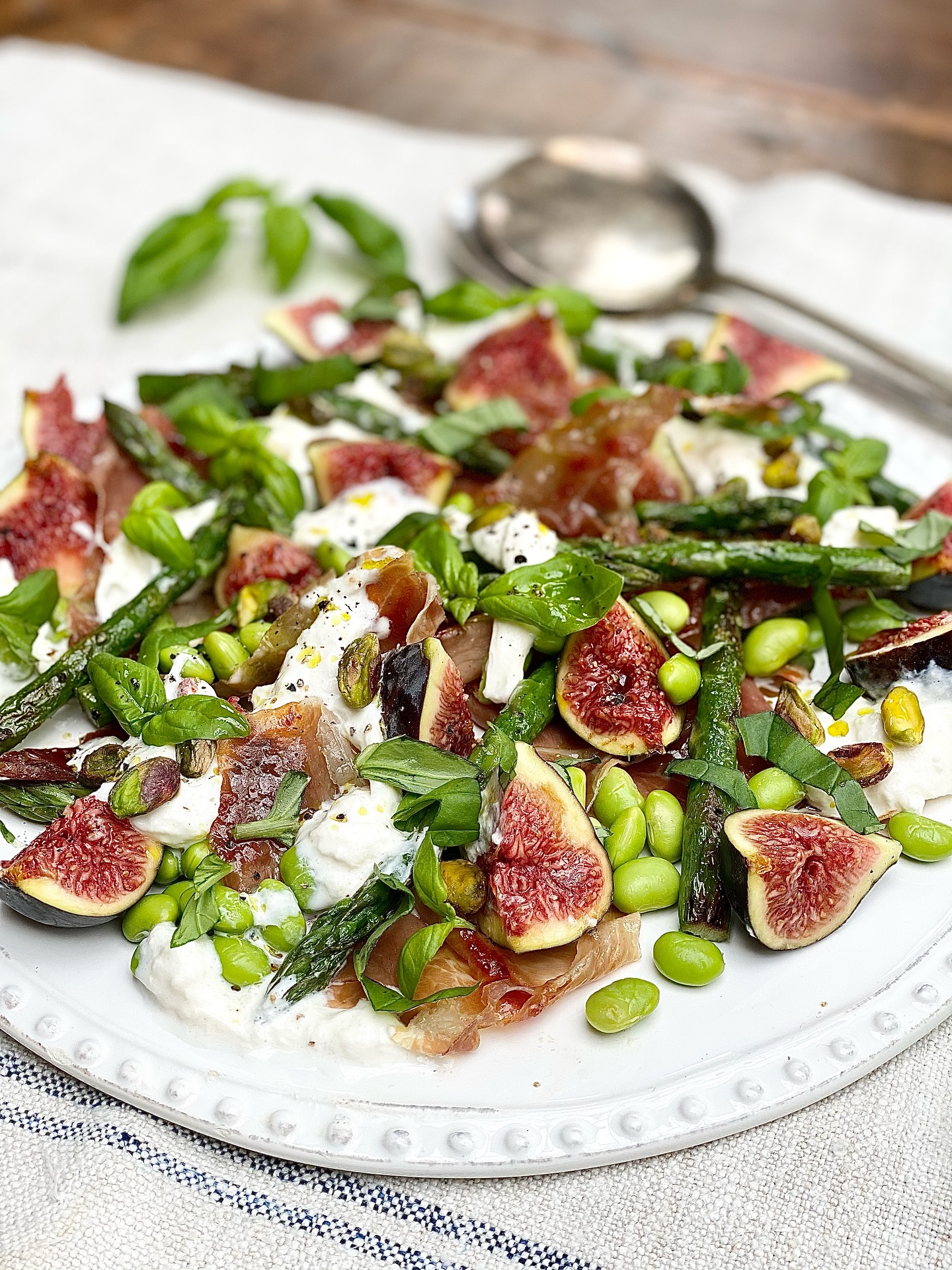 Prosciutto-Wrapped Baked Figs and Summer Salad
