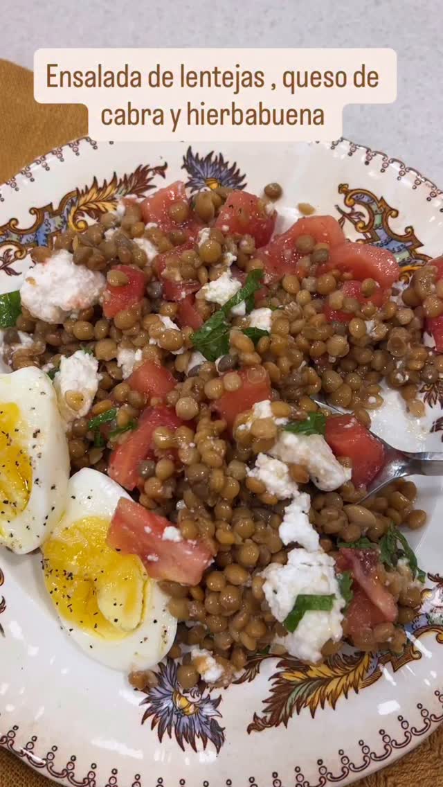 Fresh Lentil Salad with Goat Cheese and Mint