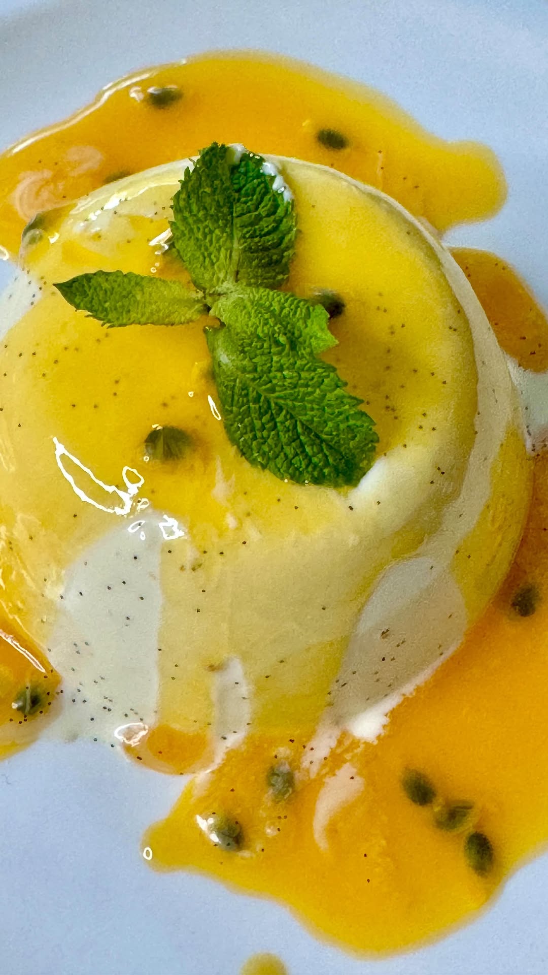 Passion Fruit Panna Cotta Dessert