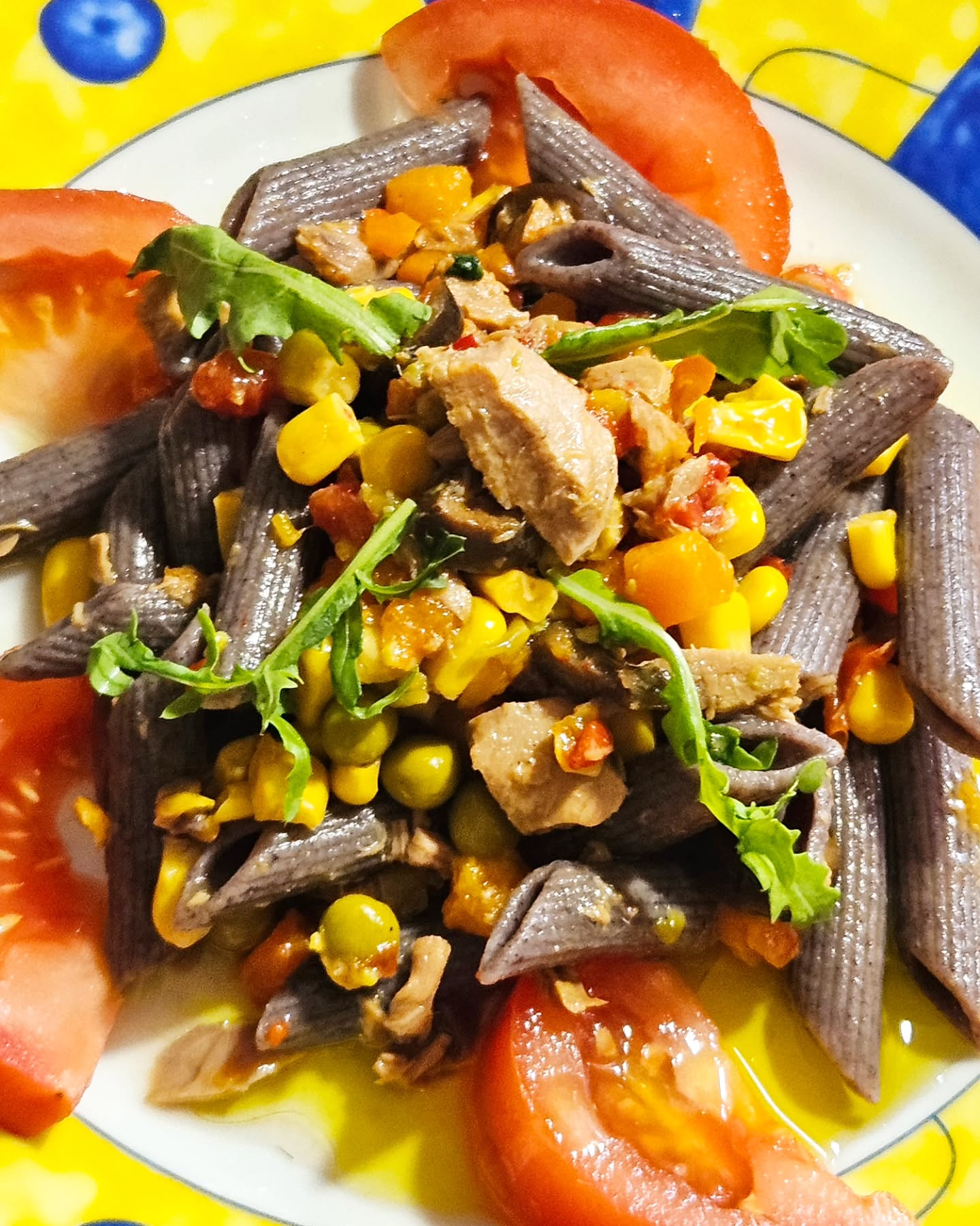 Black Rice Penne Tuna Salad