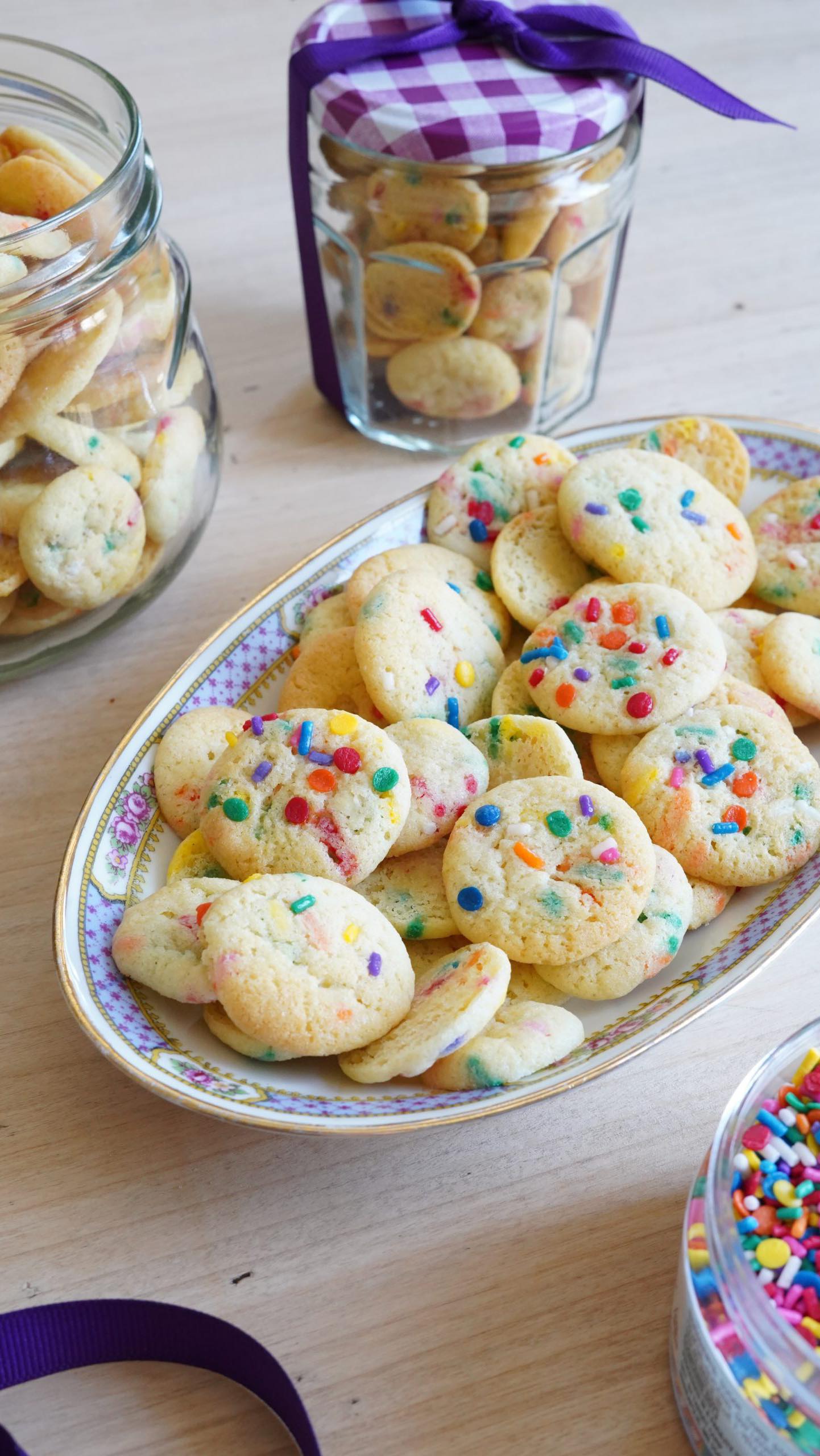 Mini Funfetti Slice-And-Bake Cookies