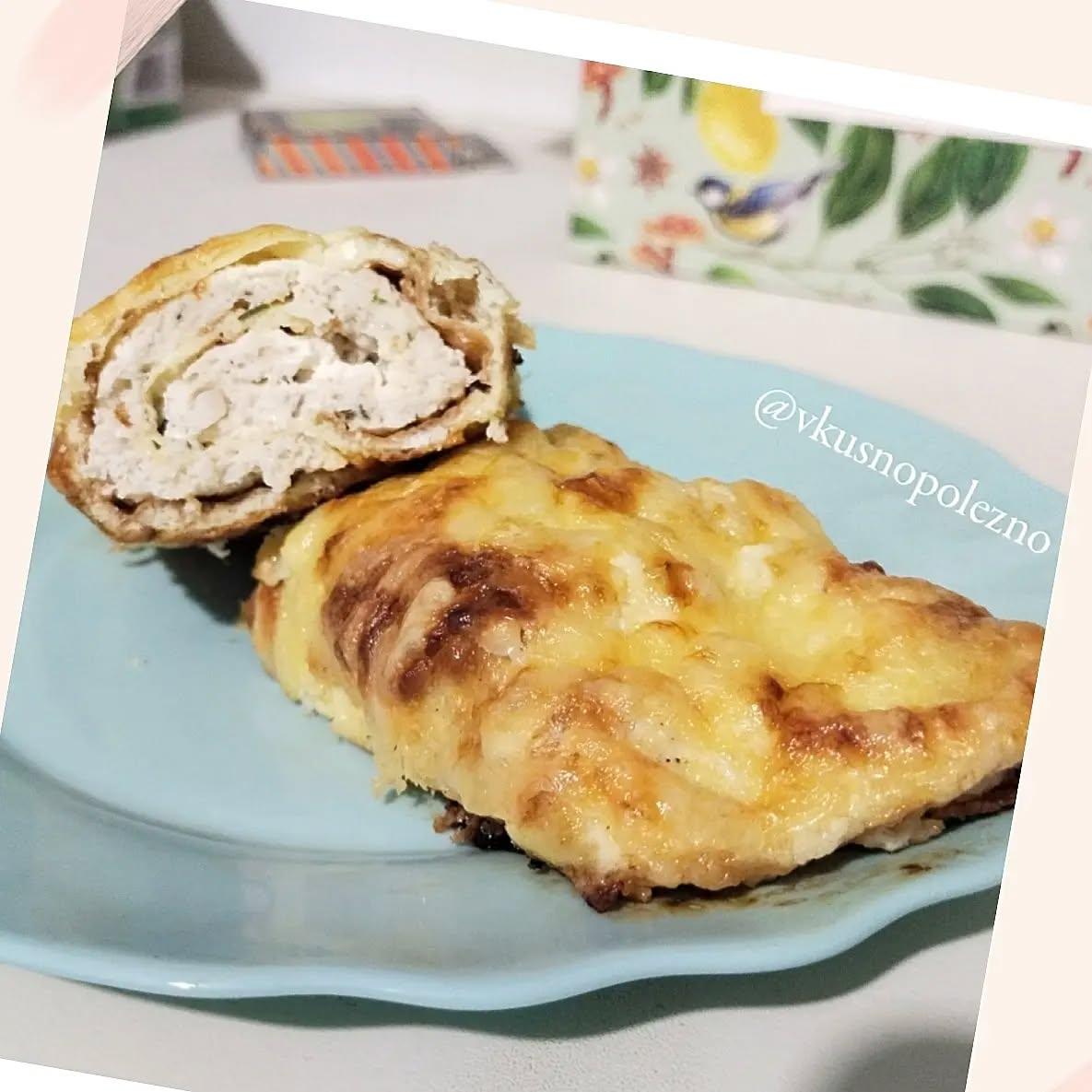 Stuffed Omelette with Chicken Mince