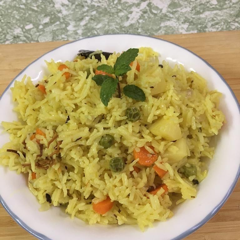 Aromatic Vegetable Pulav with Basmati Rice and Spices