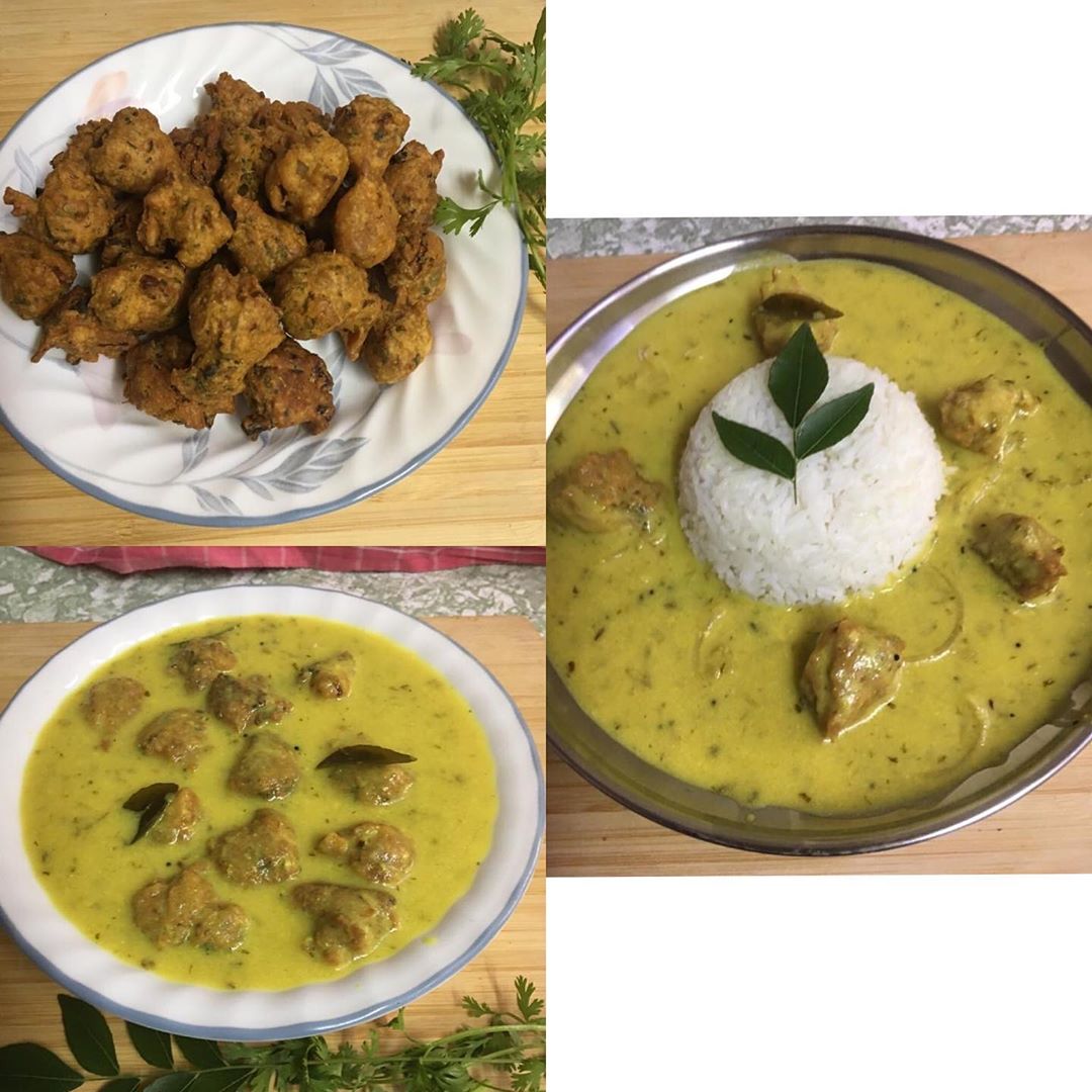 Yogurt Kadhi with Crispy Pakoda
