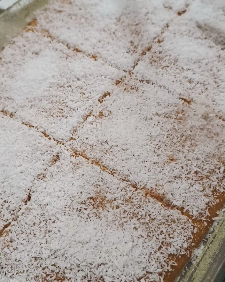 Carrot and Orange Basbousa