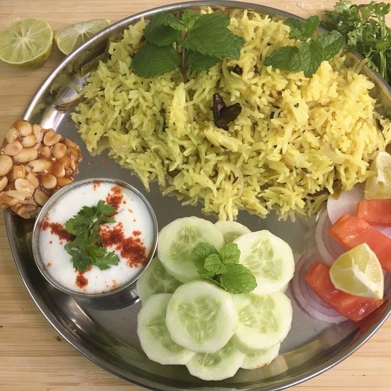 Mint Fried Rice Lunch Plate