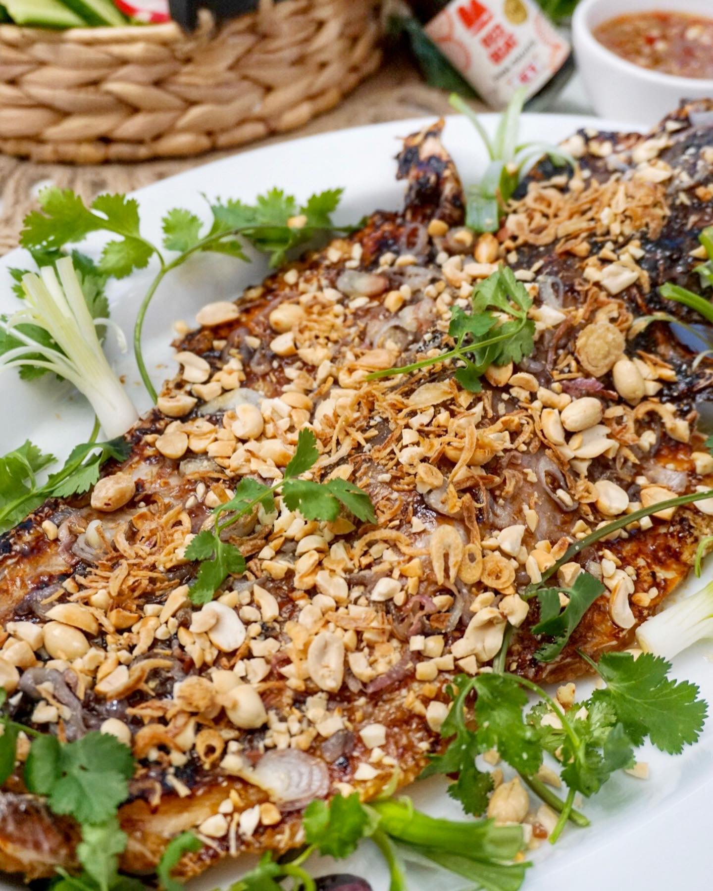 Vietnamese Baked Catfish Spring Rolls