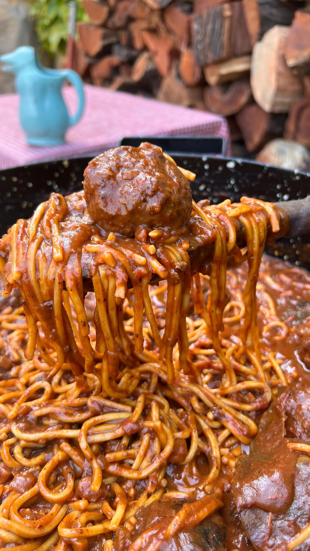 Pasta with Meatballs on the Disc