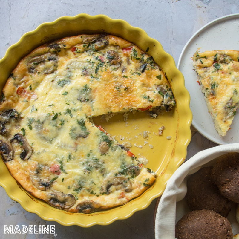 Frittata with Vegetables and Mozzarella