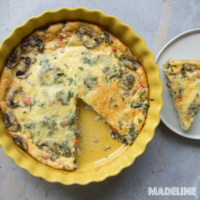 Frittata with Vegetables and Mozzarella
