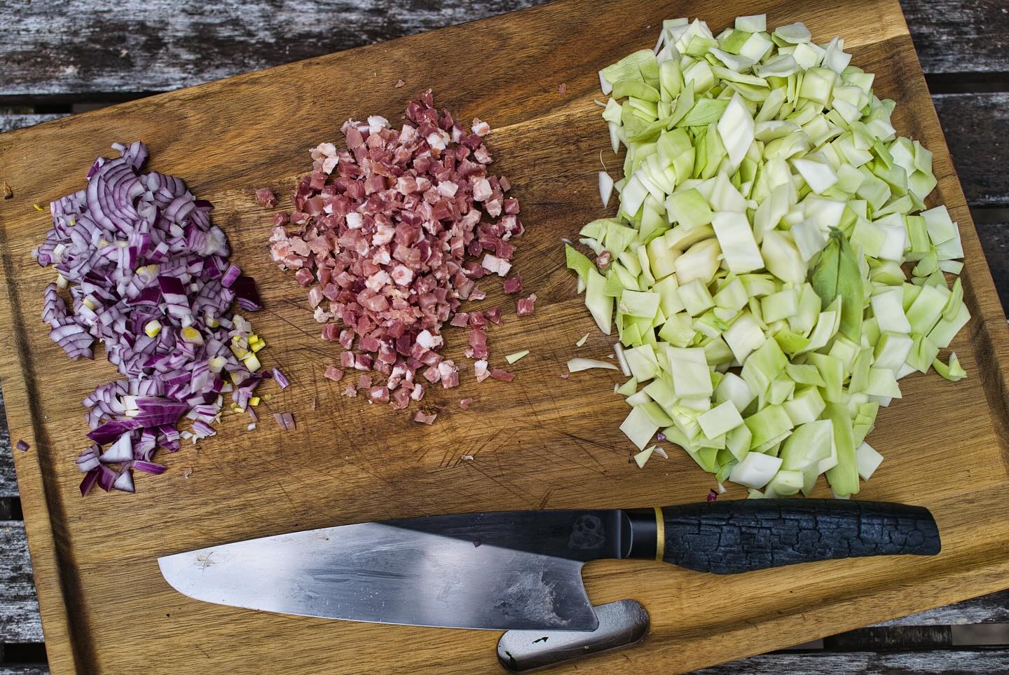 Grilled Pork Steak with Cabbage Stir-Fry
