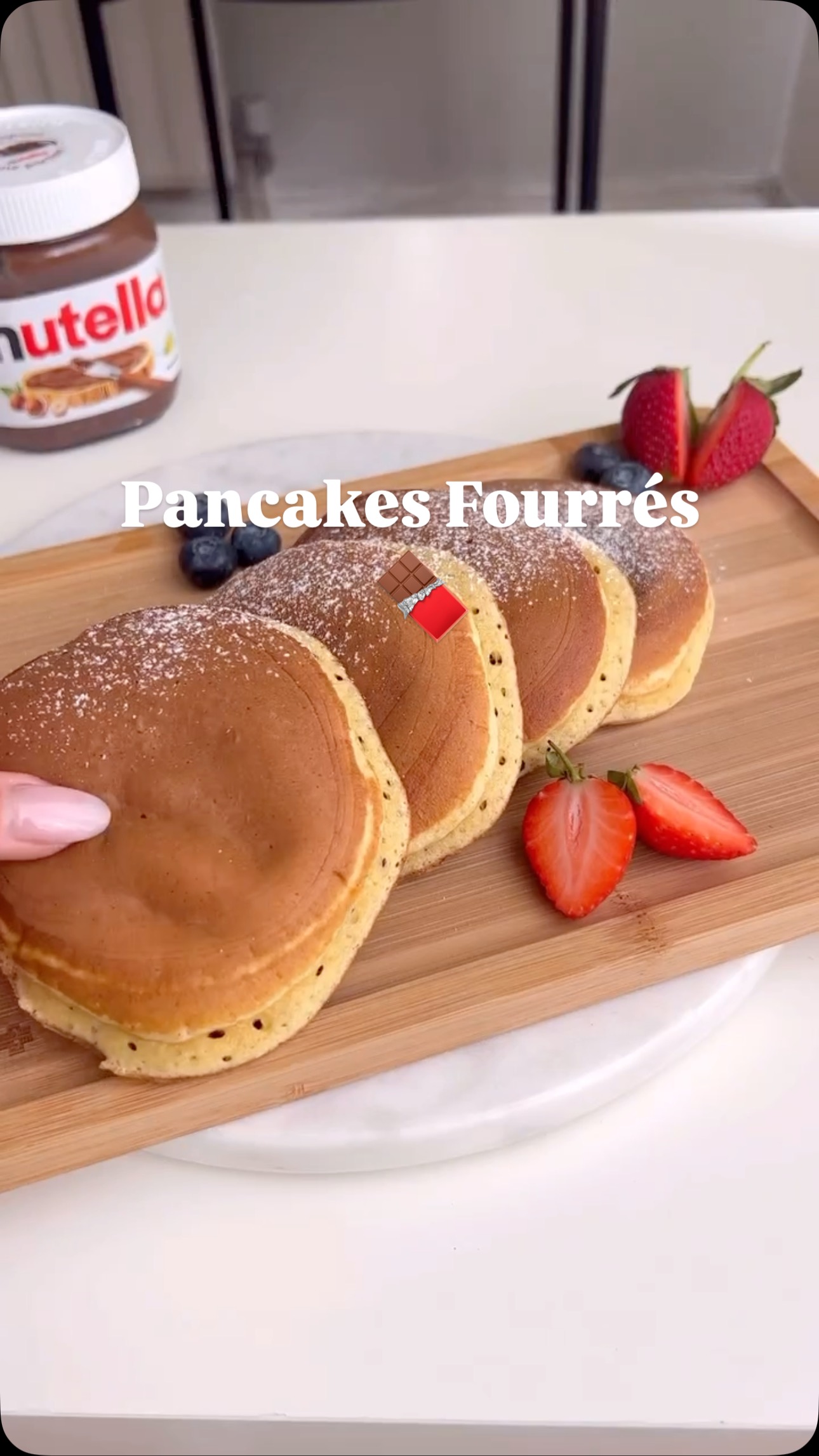 Nutella-Stuffed Pancakes
