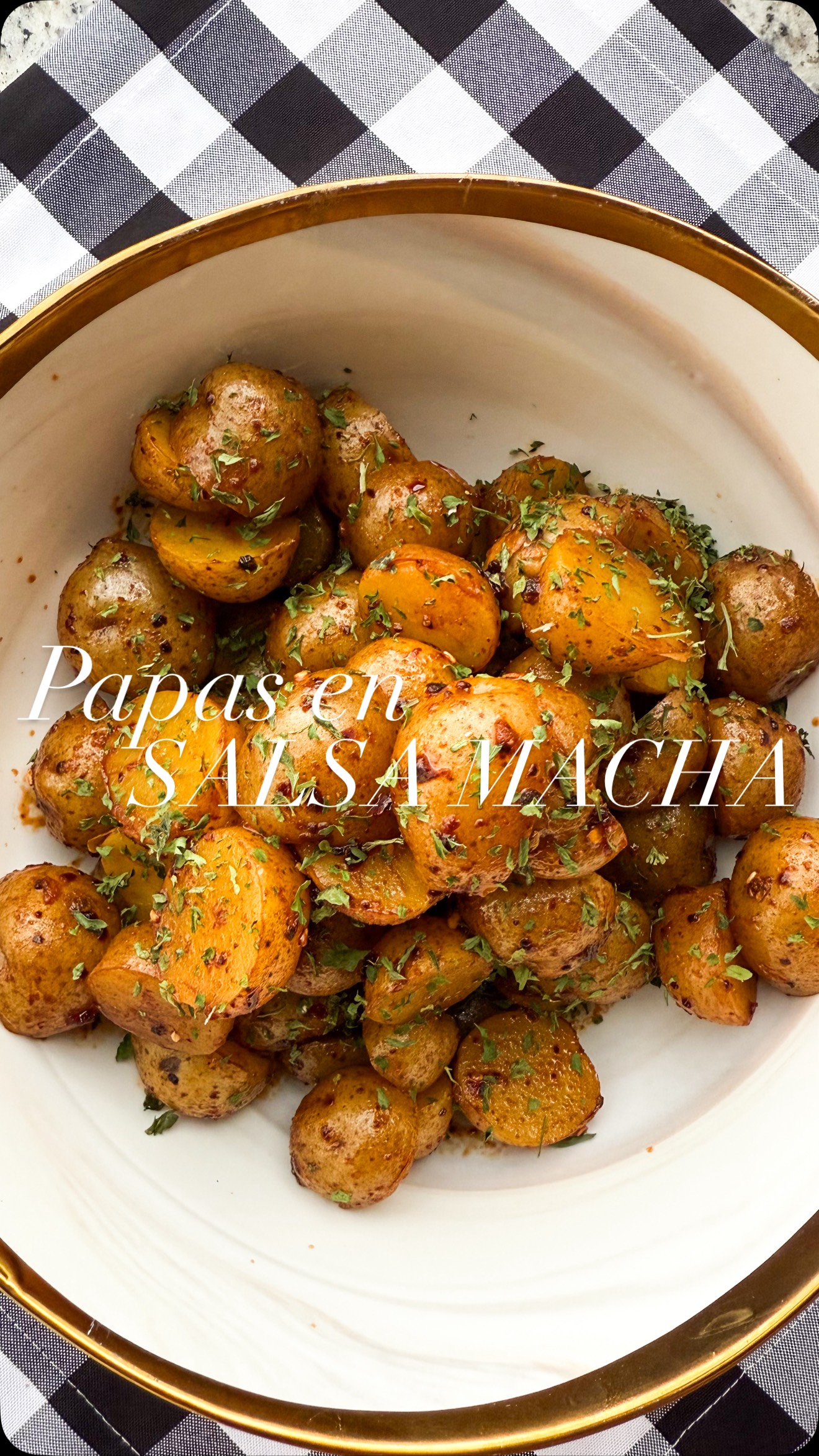 Potatoes in Macha Sauce