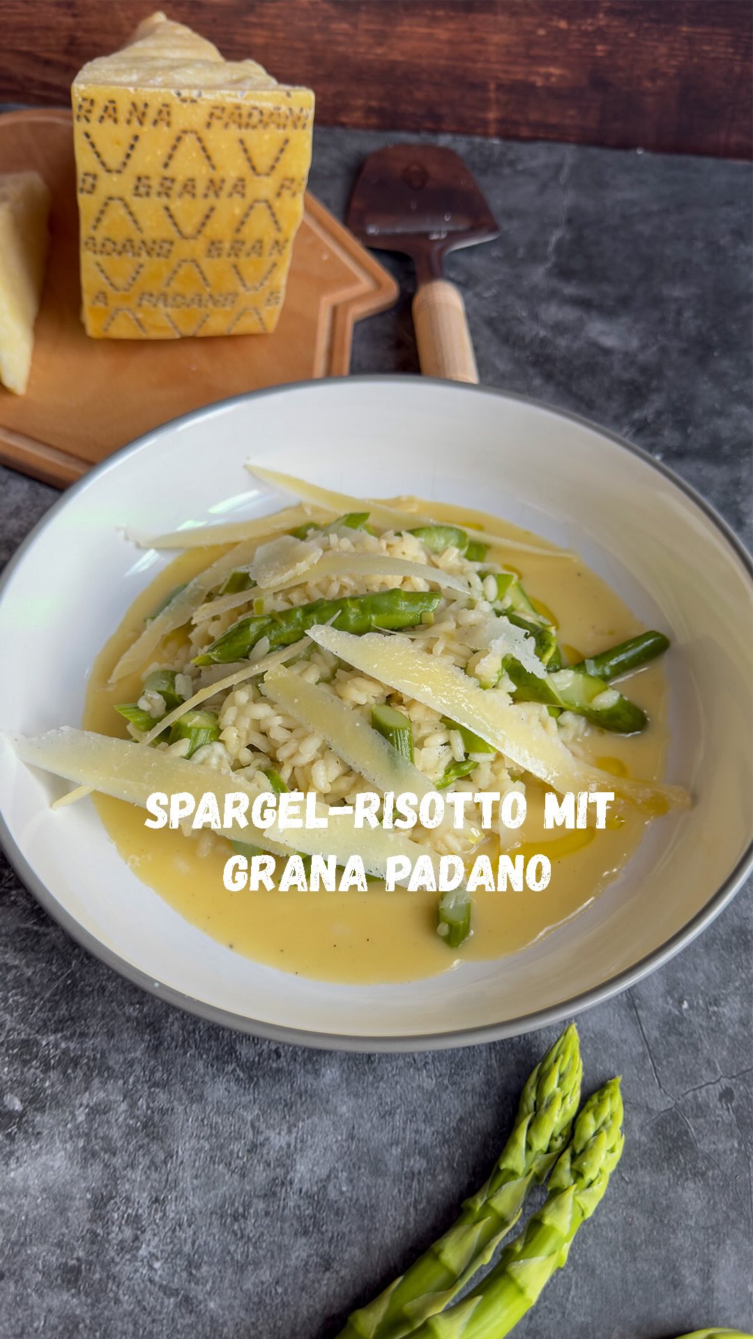 Creamy Asparagus Risotto with Grana Padano
