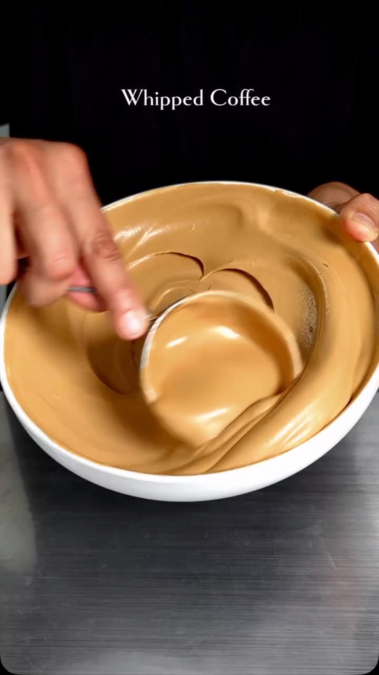 Simple Whipped Coffee with Strainer