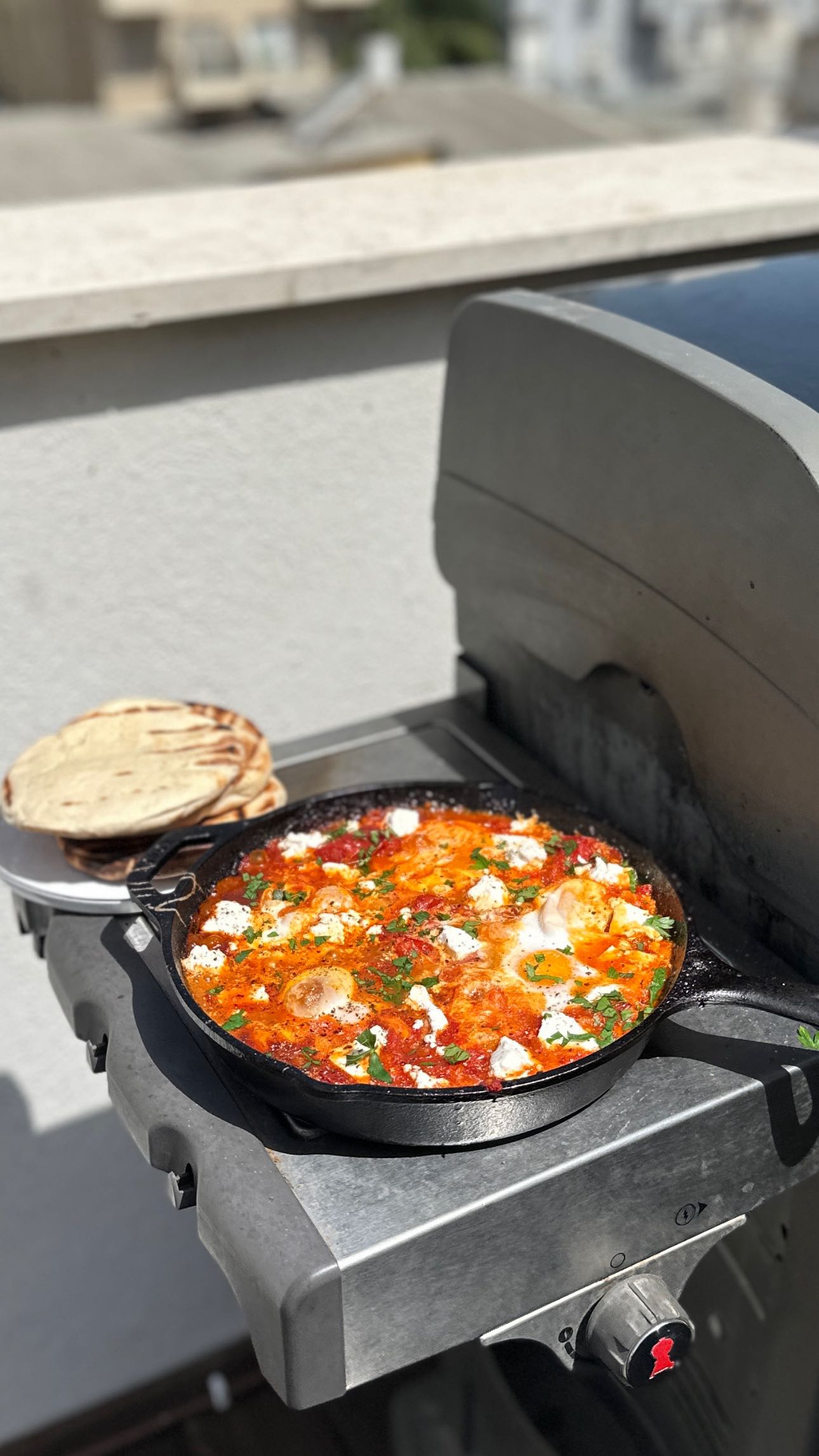 Grilled Shakshuka with Feta