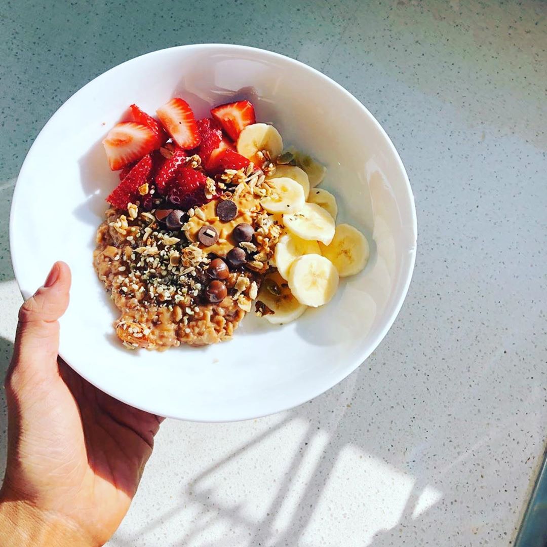 Chocolate Oats with Peanut Butter and Dark Chocolate