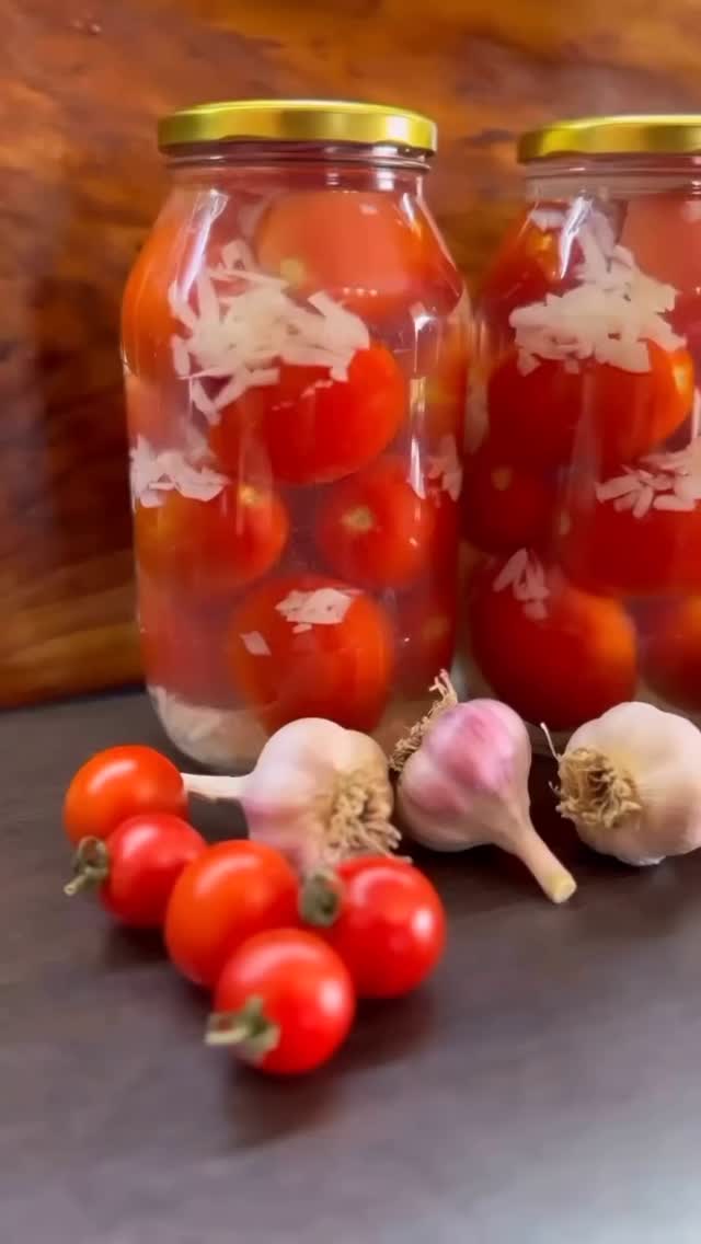 Pickled Tomatoes Under Snow