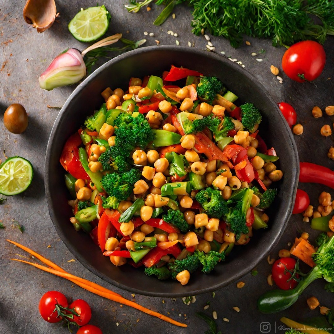 Vegan Chickpea and Vegetable Stir-Fry