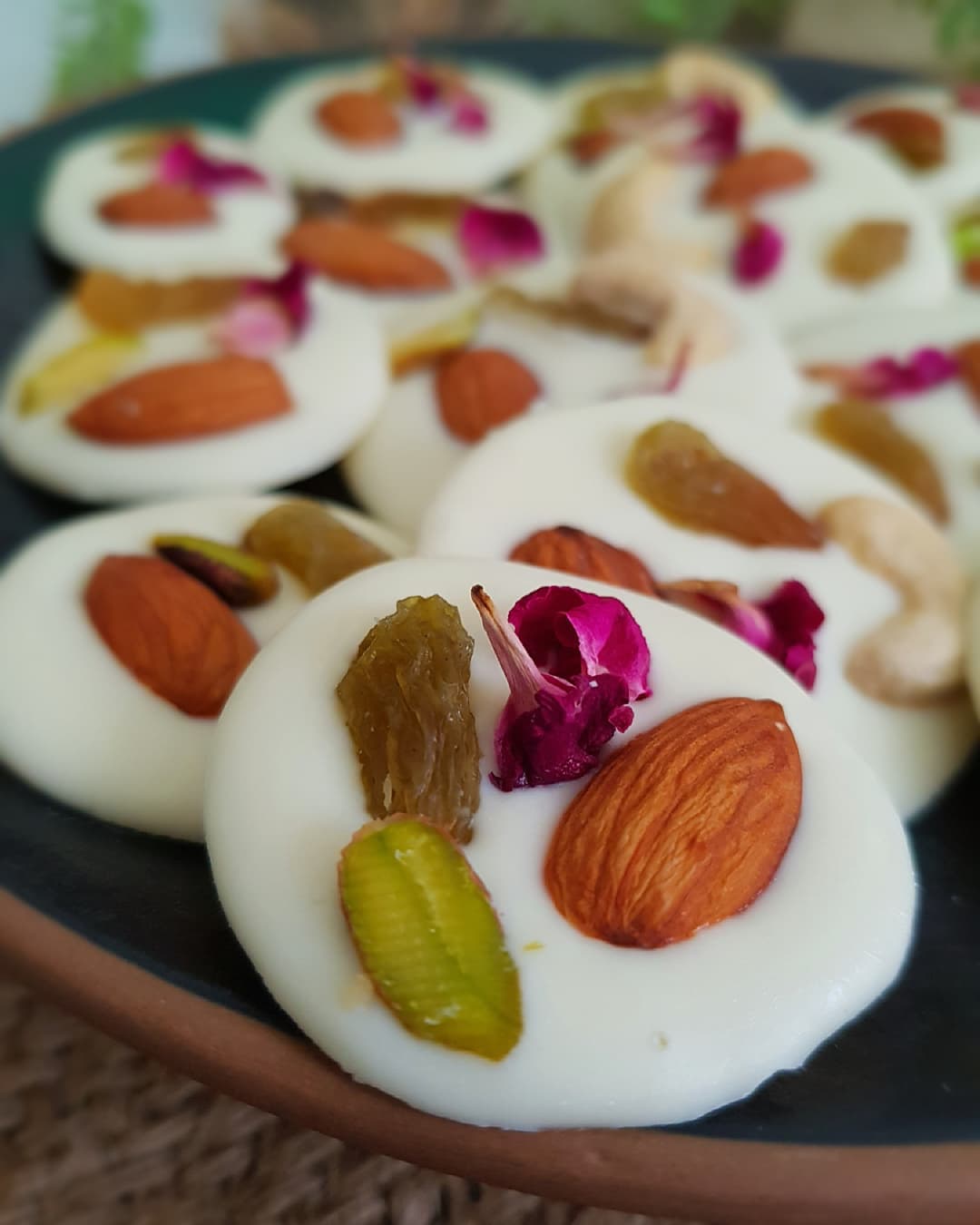 French Chocolate Mendiants with Toppings
