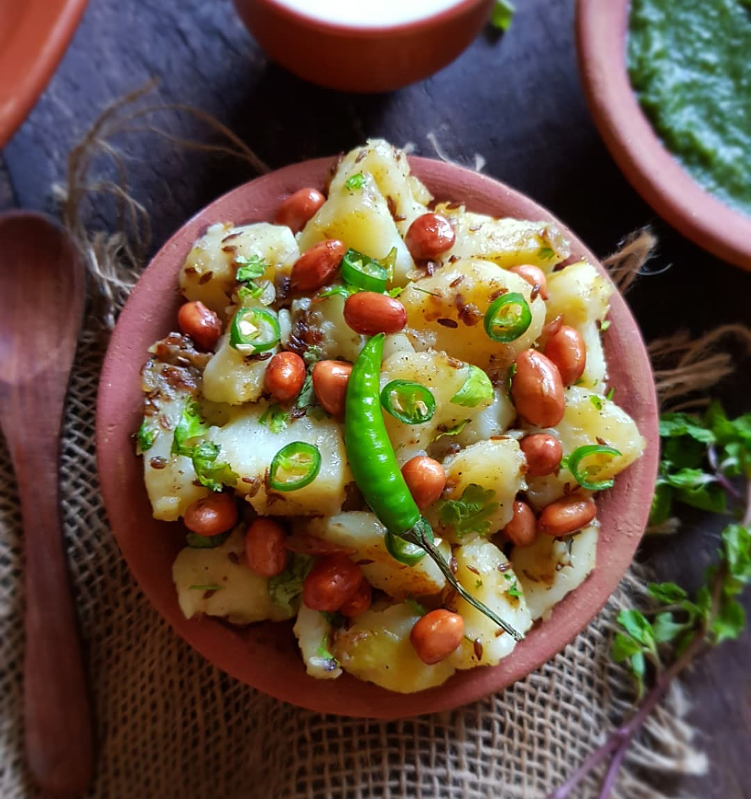 Spiced Potato and Peanut Fry