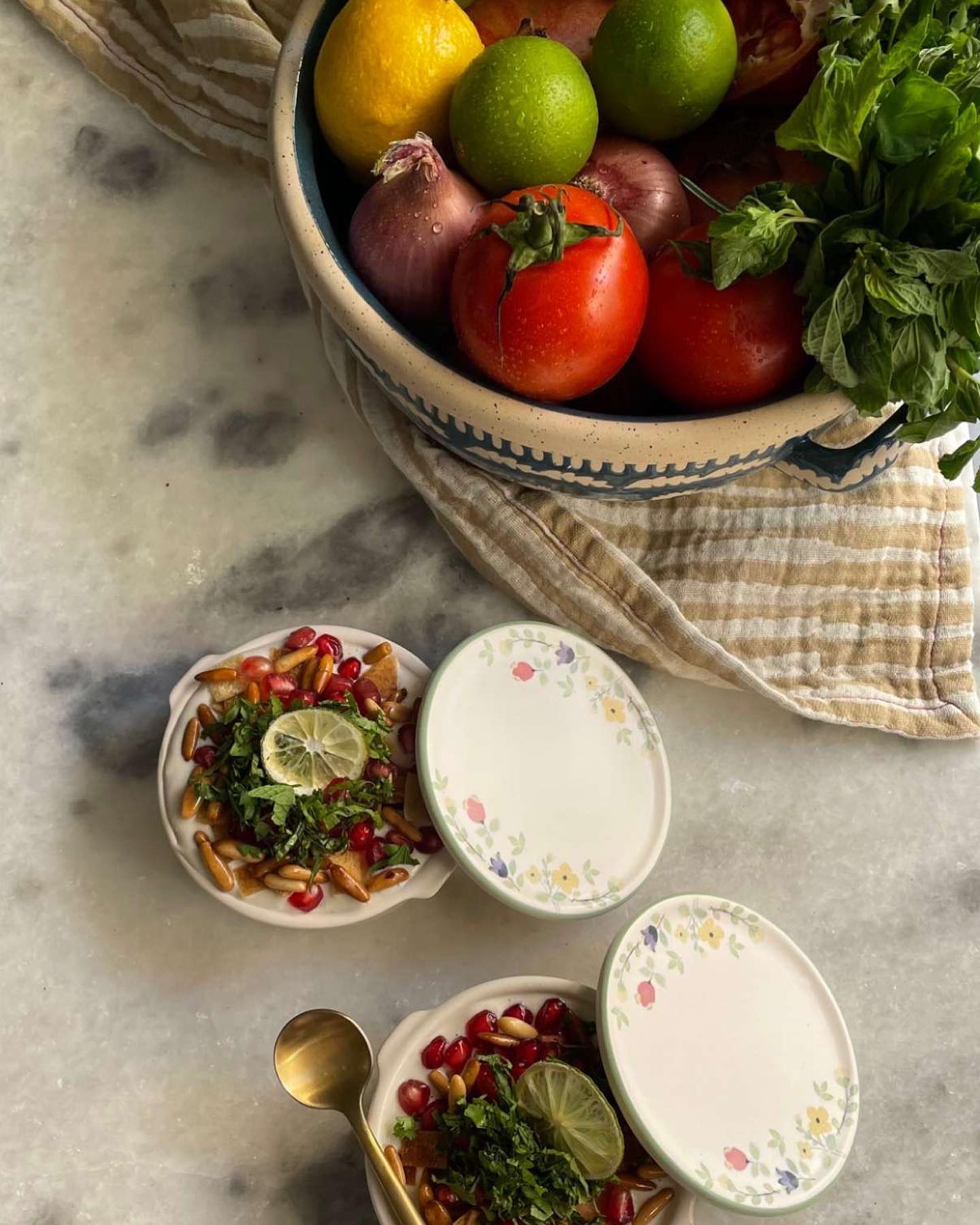 Fatteh with Grape Leaves