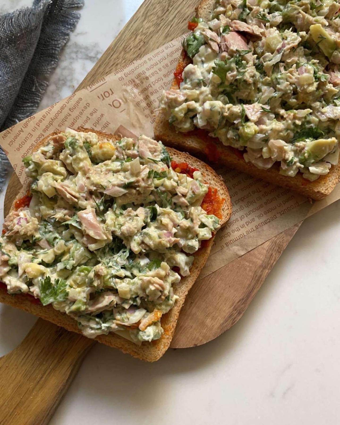 Tuna Sandwich with Avocado and Herbs
