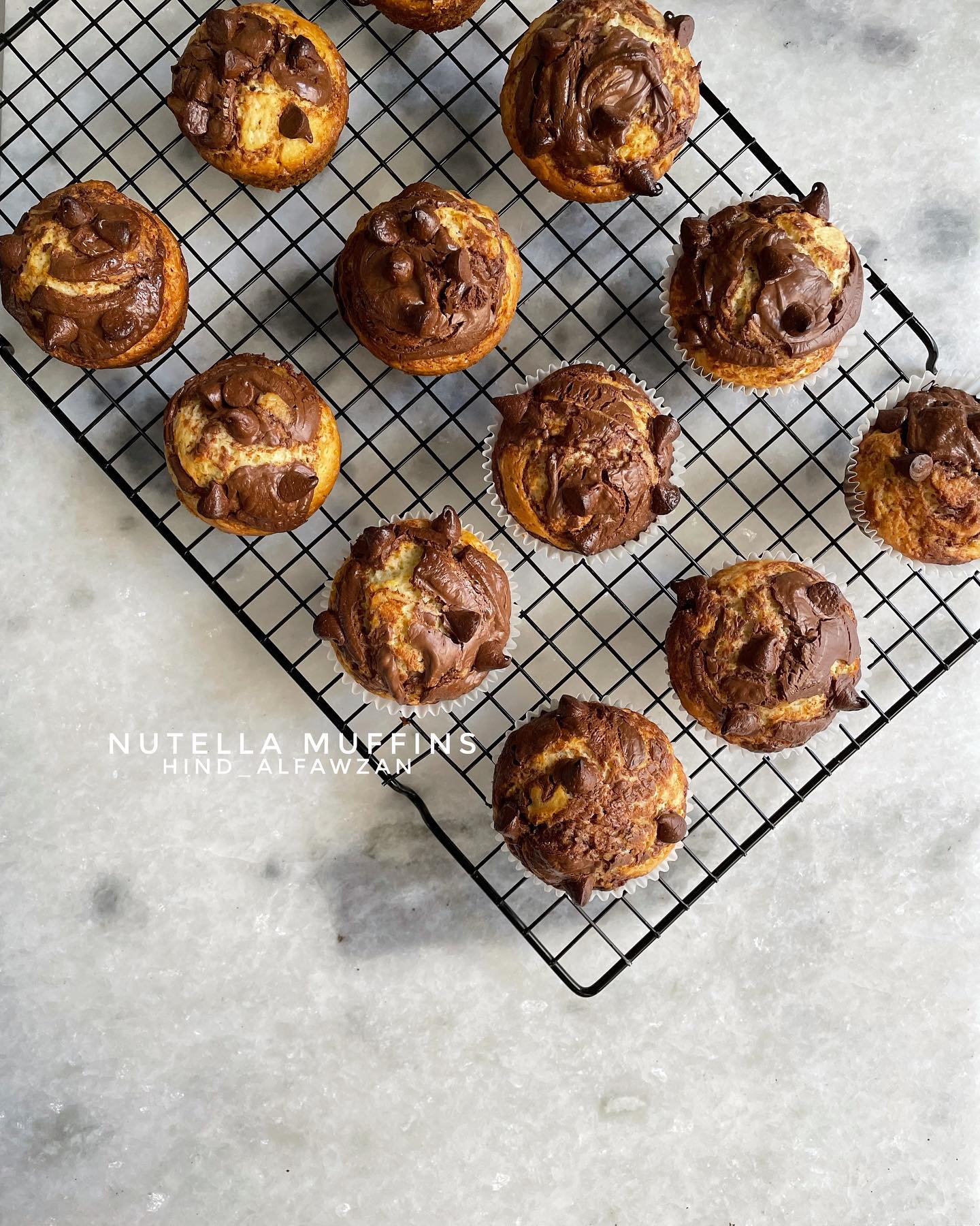 Nutella and Chocolate Chip Muffins