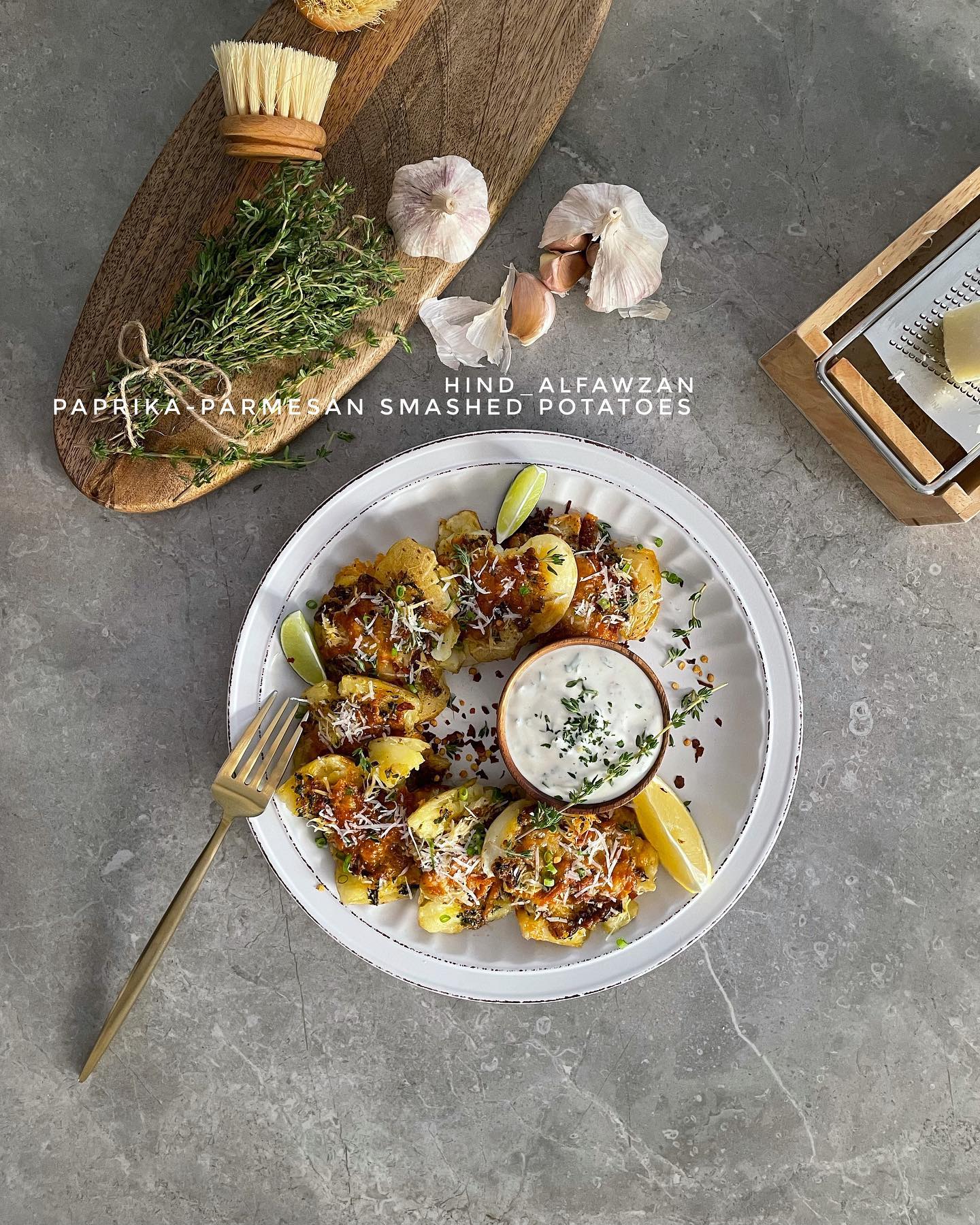 Crispy Smashed Potatoes with Herbs