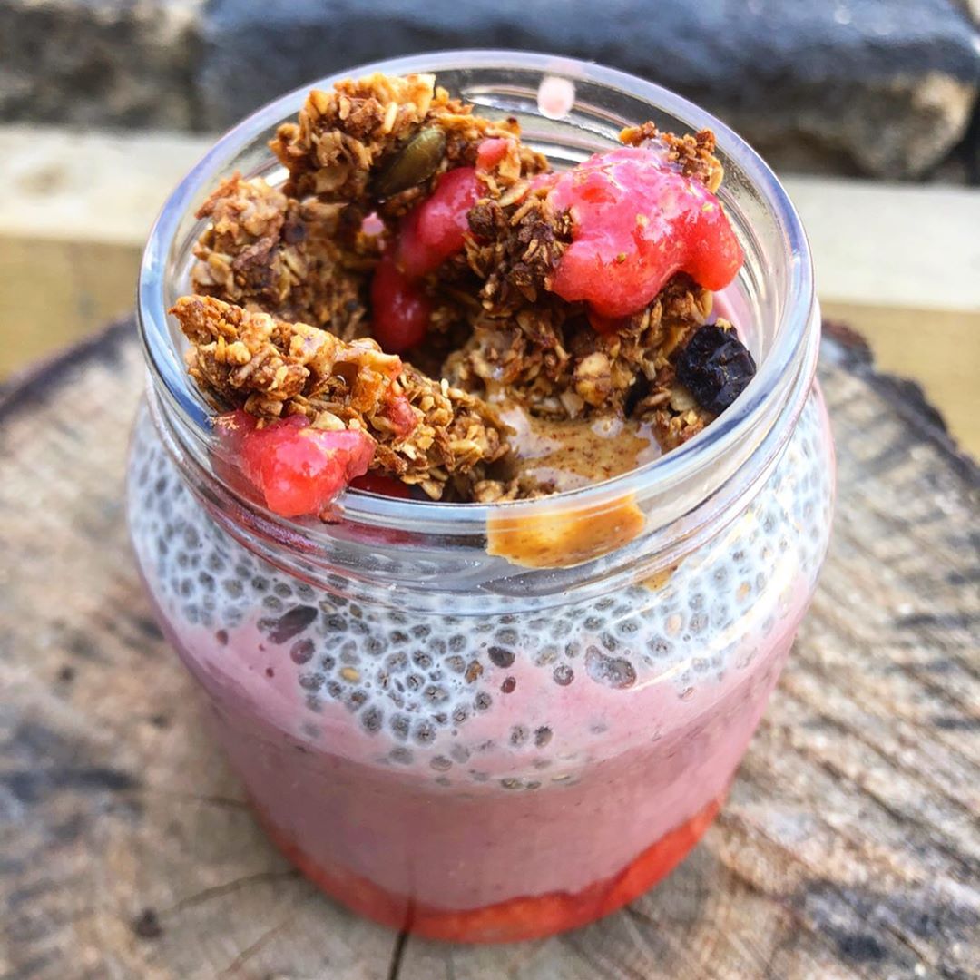 Tropical Breakfast Parfait with Fresh Fruits