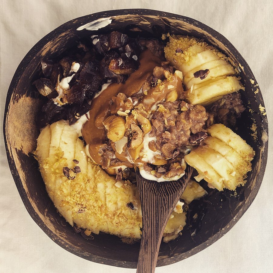 Cacao and Coconut Oatmeal Bowl