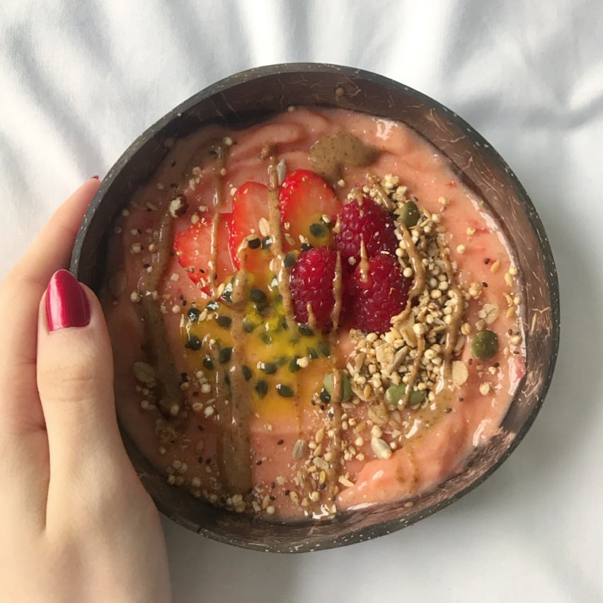 Frozen Banana Papaya Protein Smoothie