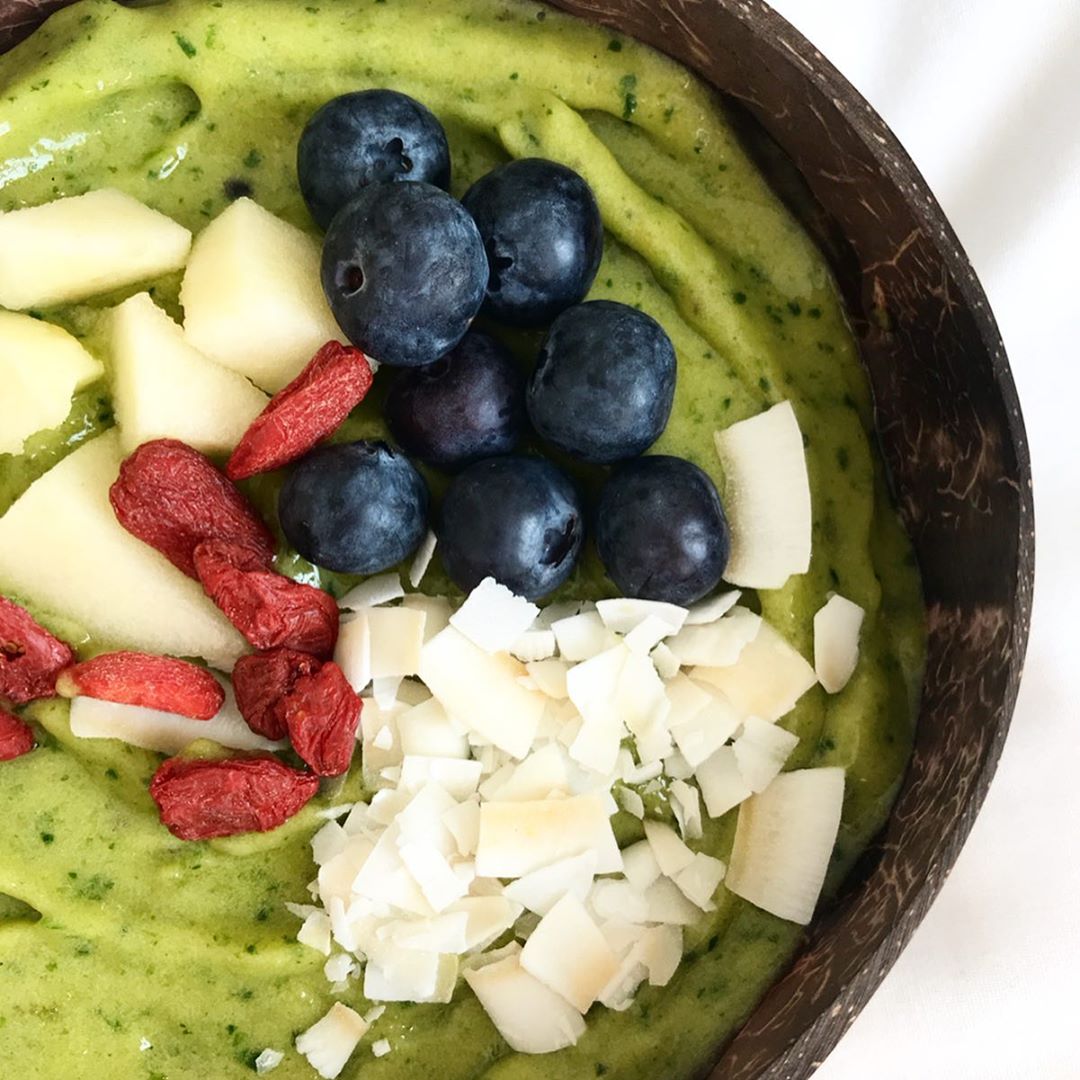 Green Smoothie with Fruits and Protein