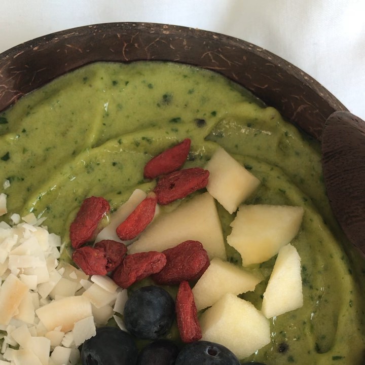Green Smoothie with Fruits and Protein