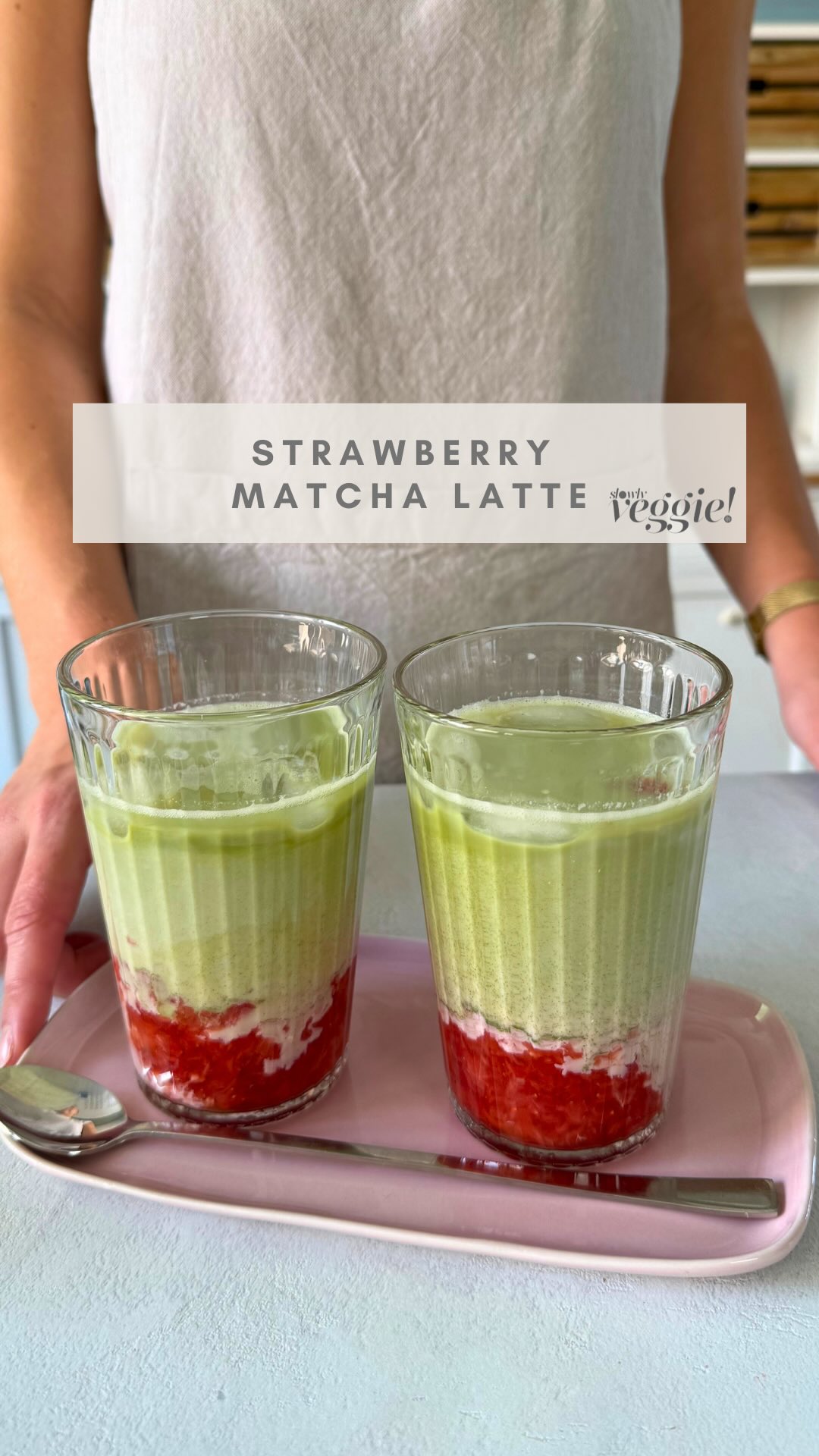 Iced Matcha Strawberry Latte