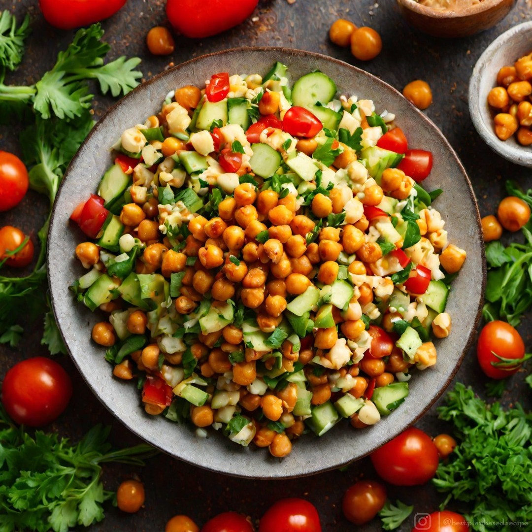 Vegan Buffalo Chickpea Salad