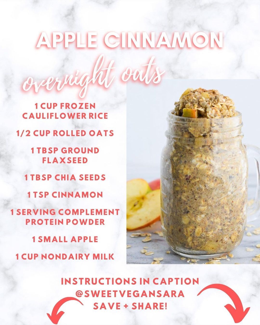 Simple Healthy Apple Cinnamon Overnight Oats