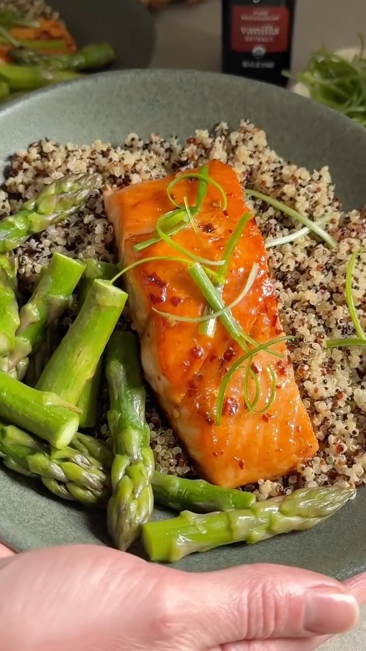 Vanilla Bourbon Glazed Salmon