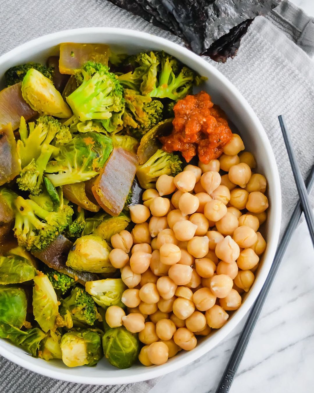 Chickpea Veggie Stir Fry Nori Wraps