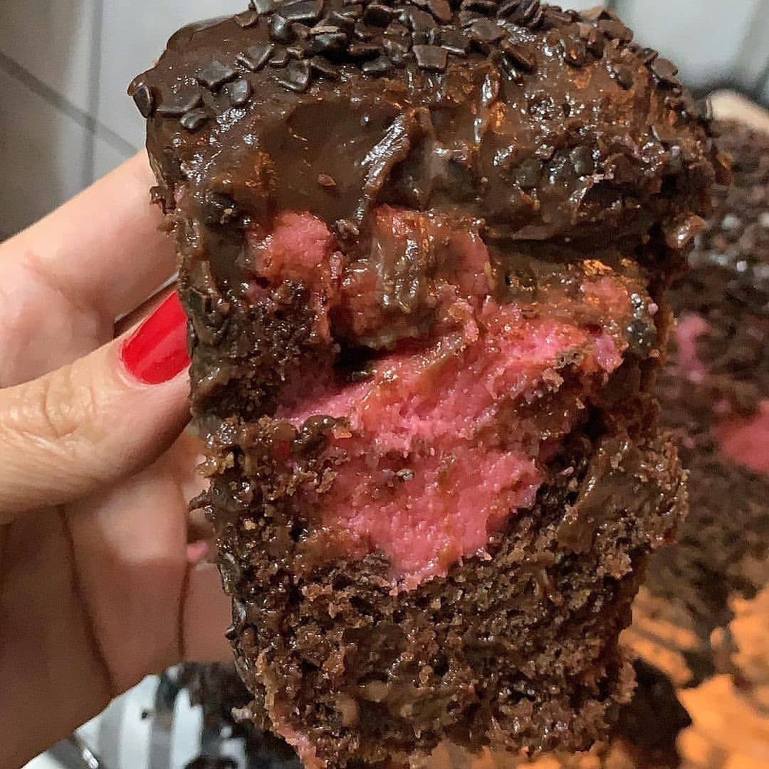 Moist Chocolate Cake with Strawberry Filling