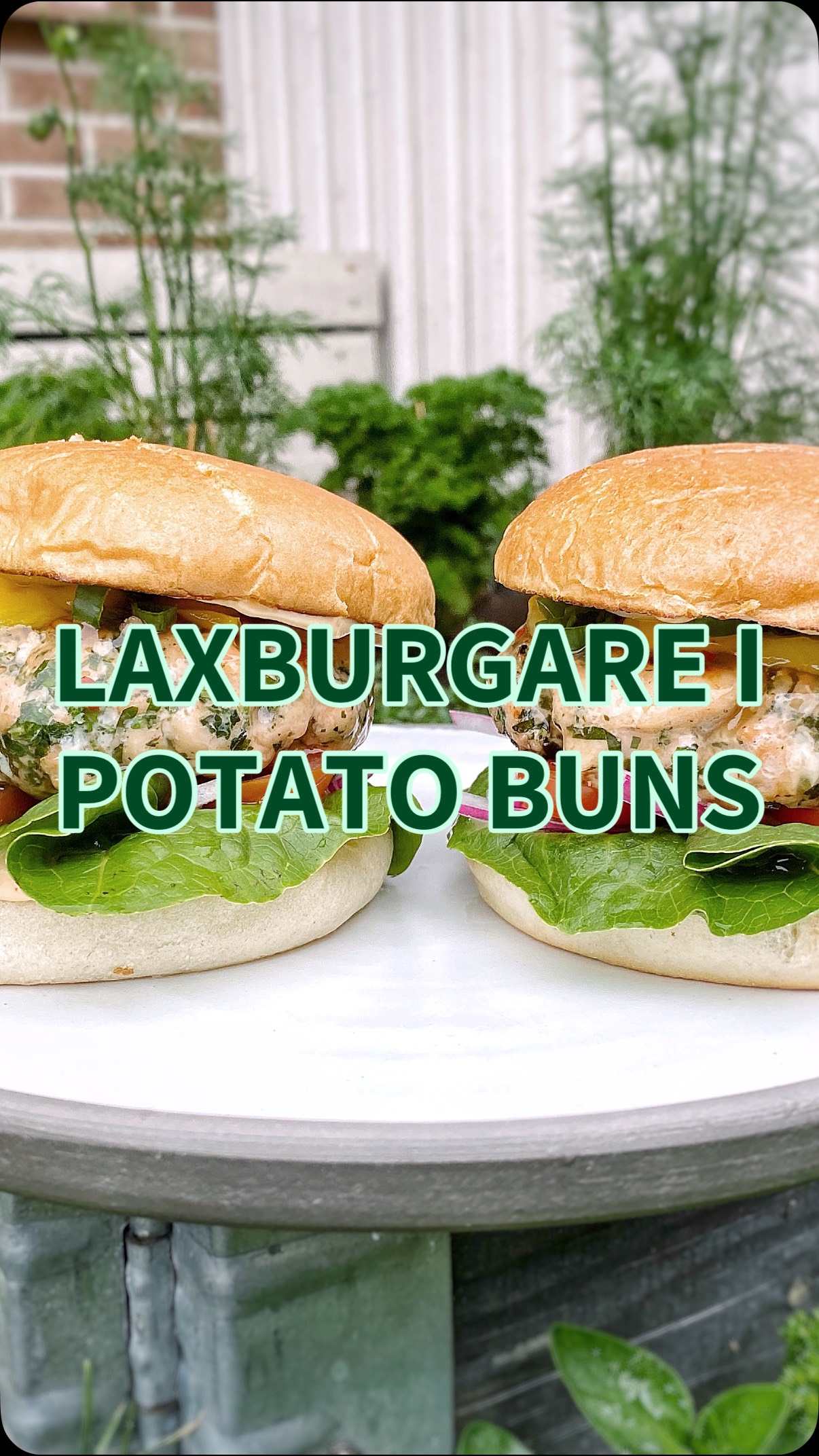 Salmon Burgers in Potato Buns