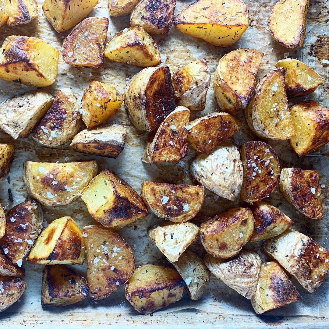 Crispy Roasted Yukon Gold Potatoes with Herbs