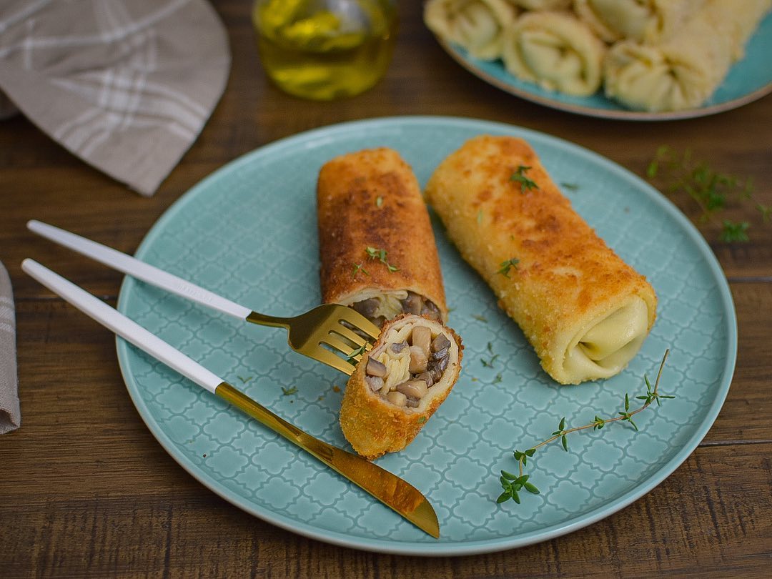 Polish-Style Breaded Mushroom Crepes