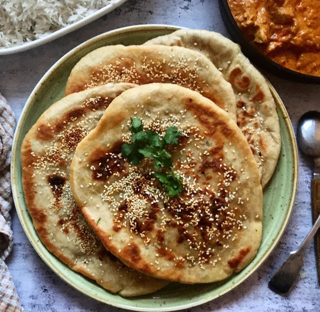 British Indian Restaurant Style Peshawari Naan